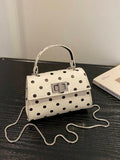 Image 29 - back angle of Stylish Mini Polka Dot PU Leather Clutch Handbag for Fashion-Forward Looks