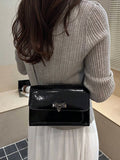 Image 15 - final view of Vintage Cherry Pattern Mini Square Shoulder Bag – Versatile Flap & Adjustable Chain for Stylish Daily Use