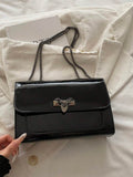 Image 14 - full view of Vintage Cherry Pattern Mini Square Shoulder Bag – Versatile Flap & Adjustable Chain for Stylish Daily Use