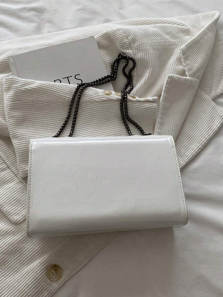 Image 20 - shape detail of Vintage Cherry Pattern Mini Square Shoulder Bag – Versatile Flap & Adjustable Chain for Stylish Daily Use