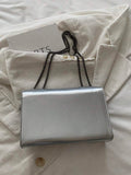 Image 4 - detail view of Vintage Cherry Pattern Mini Square Shoulder Bag – Versatile Flap & Adjustable Chain for Stylish Daily Use