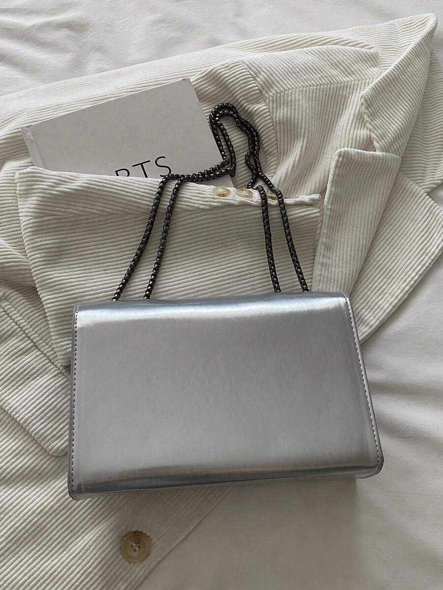 Image 4 - detail view of Vintage Cherry Pattern Mini Square Shoulder Bag – Versatile Flap & Adjustable Chain for Stylish Daily Use