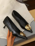 Elegant Metallic Gold Kitten Heel High Heels for Comfortable Office and Party Wear unique product image 12 metallic gold kitten heel sandal women shoes styling