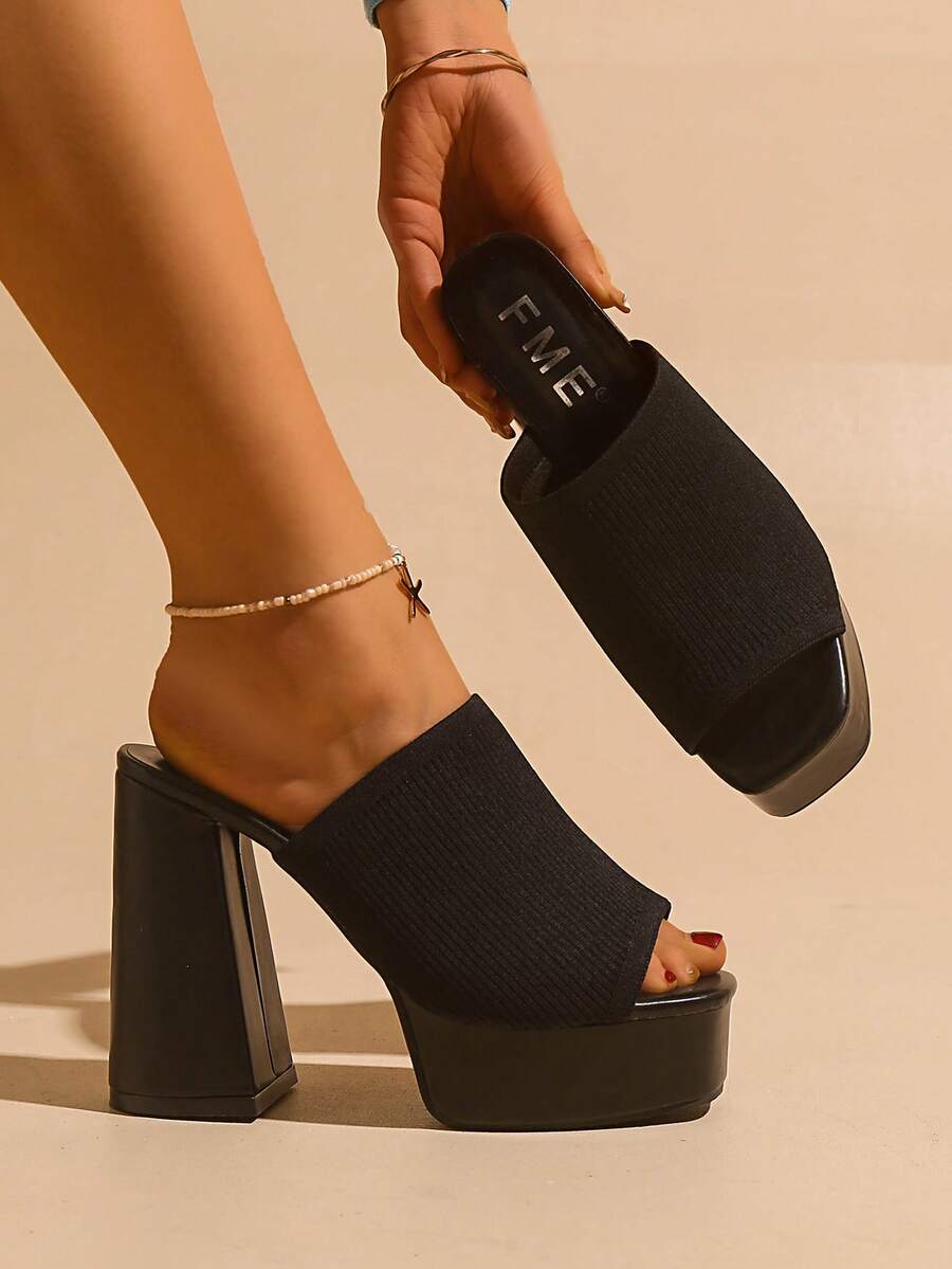 Image 7 - styled outfit of Elevate Your Style with Bright Green Knit Sandals – Ultra High Heels for a Lengthening Effect