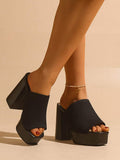 Image 1 - front view of Elevate Your Style with Bright Green Knit Sandals – Ultra High Heels for a Lengthening Effect