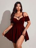 Image 7 - color option of Chic Plus Size Black Lace Bodycon Dress for Effortless Spring/Summer Style