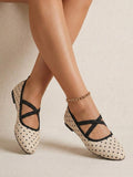 mesh sequin Mary Jane ballet flats image 64 showing visible shoe design, texture, strap, heel or flat sole details