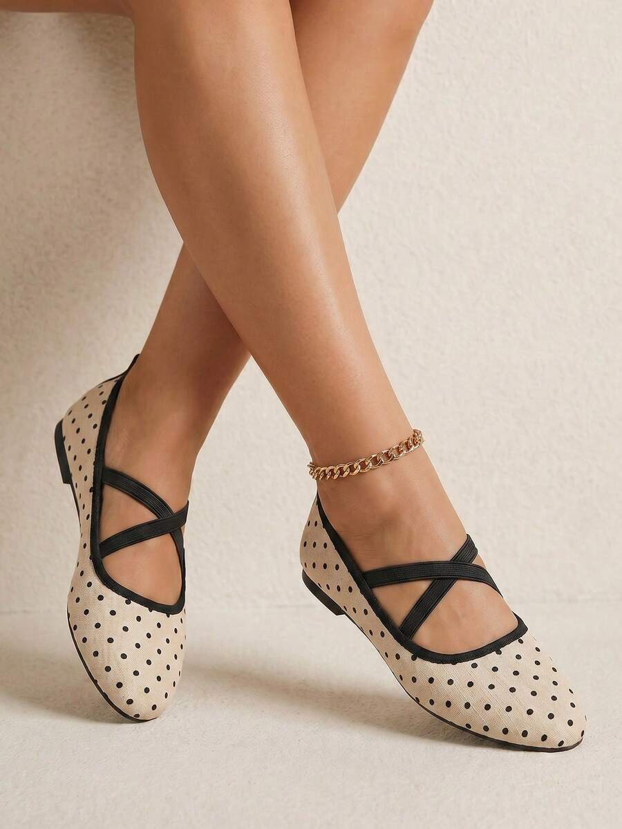 mesh sequin Mary Jane ballet flats image 64 showing visible shoe design, texture, strap, heel or flat sole details