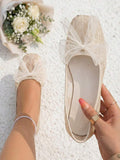 mesh sequin Mary Jane ballet flats image 11 showing visible shoe design, texture, strap, heel or flat sole details