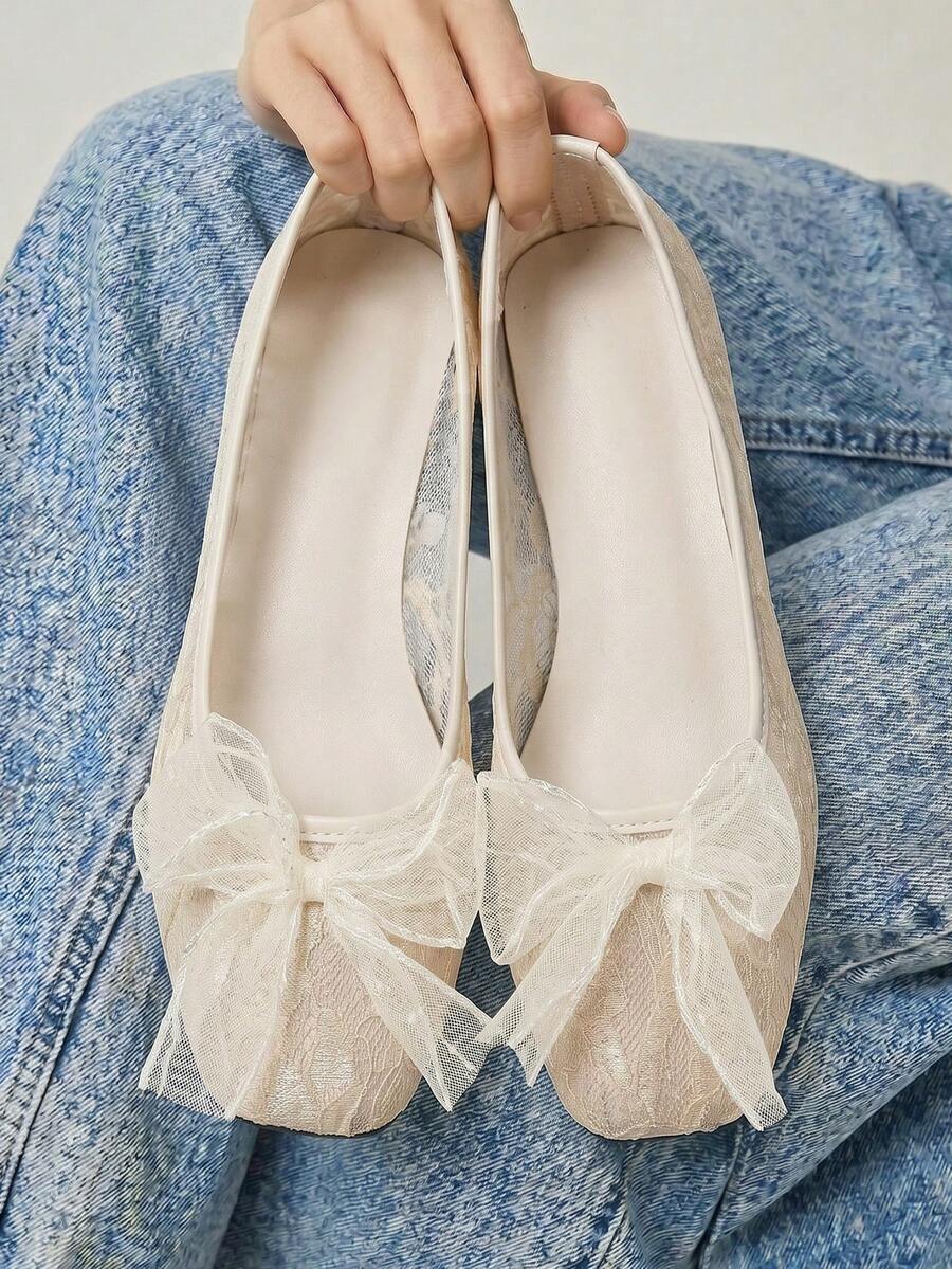 mesh sequin Mary Jane ballet flats image 14 showing visible shoe design, texture, strap, heel or flat sole details