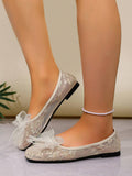 mesh sequin Mary Jane ballet flats image 13 showing visible shoe design, texture, strap, heel or flat sole details