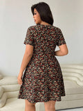 Plus size surplice V neck fit and flare summer dress variant image 5
