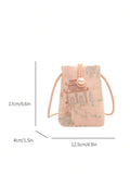 Detail view 6 of Chic Summer Embroidered Pearl Phone Bag – Stylish Casual Crossbody for Women