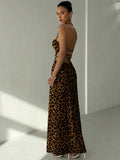 Pink orange ombre maxi dress side view