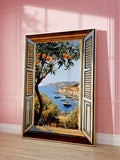 Large Mediterranean window scene leaning in bright room