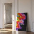 Treat People With Kindness wall art in hallway-style mockup