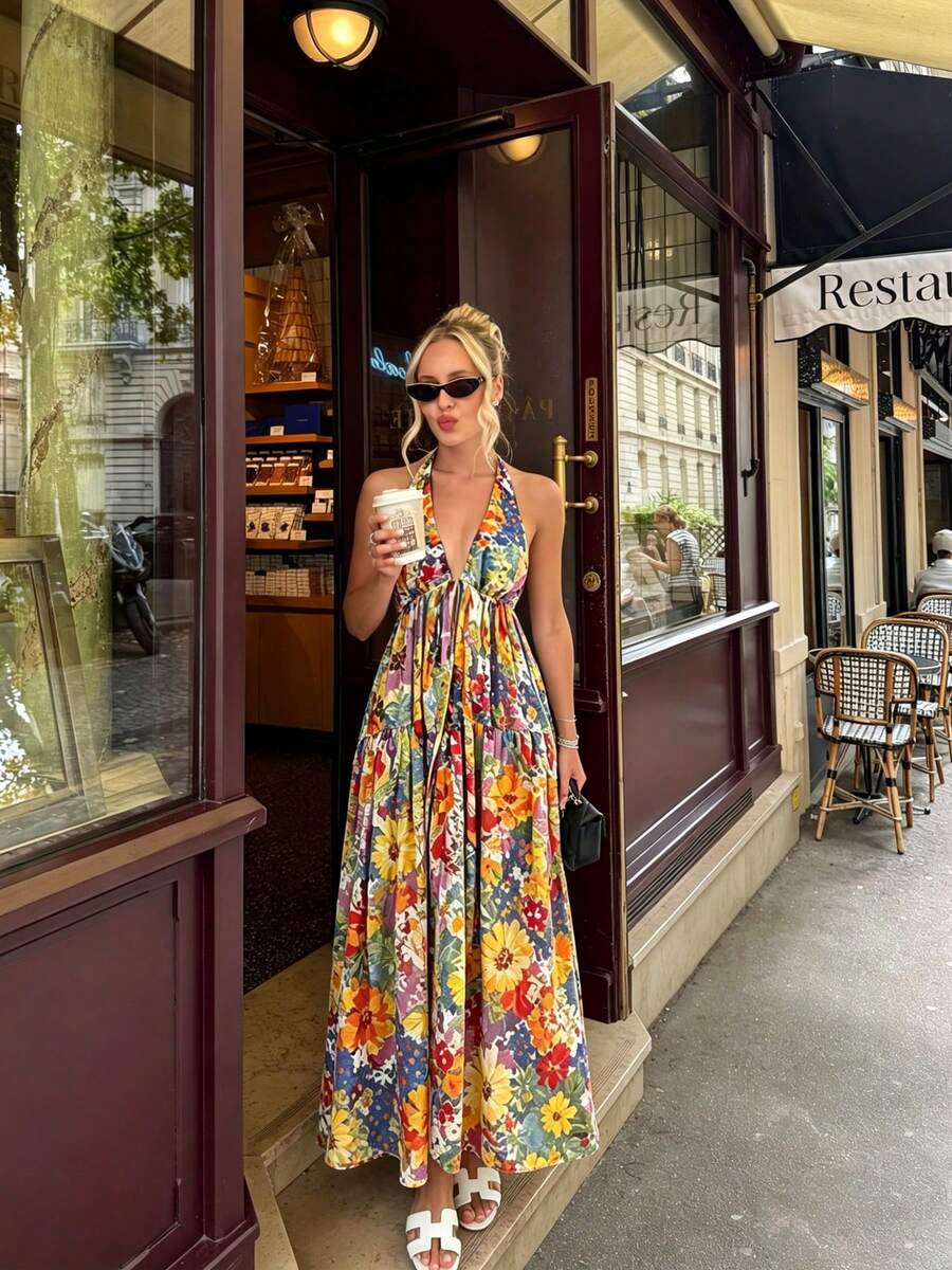 Embrace effortless bohemian elegance with this Women's Bohemian Print Dress, a perfect blend of vintage charm and relaxed summer style. Featuring a beautiful boho-inspired print and a flowy silhouette, this dress creates a graceful and feminine look for any warm-weather occasion.