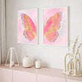 Soft glam butterfly wall decor with natural frame