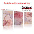 Unframed single pink marble canvas option