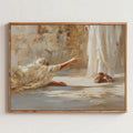 Woman Touching Jesus' Robe Canvas Wall Art, Vintage Christian Healing Religious Print
