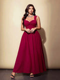 Elevate your occasion wardrobe with this plus size burgundy knit dress, designed to combine a flattering fit with elegant feminine details. Featuring a twisted neckline, delicate lace straps, and a rich burgundy hue, this dress creates a polished silhouette with a touch of romantic charm. The soft knit fabric offers comfortable stretch and an easy fit, making it suitable for parties, date nights, dinners, weddings, birthday celebrations, and other special occasions.