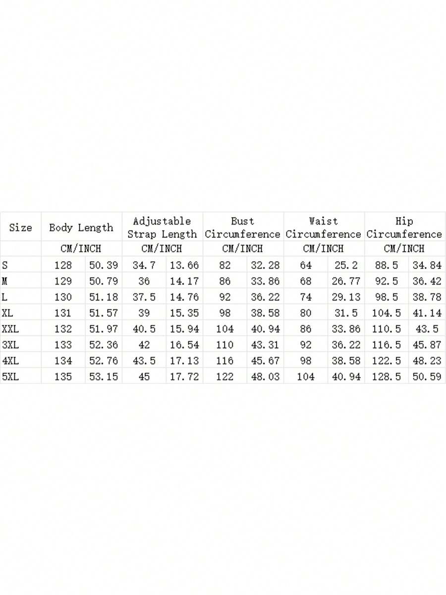 Size chart for black and white skeleton print asymmetric ruffle hem dress