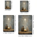 Celebrate the birth of Jesus with Christmas Nativity canvas wall art featuring the Holy Family, a meaningful accent for faith filled holiday decor.