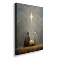 Celebrate the birth of Jesus with Christmas Nativity canvas wall art featuring the Holy Family, a meaningful accent for faith filled holiday decor.