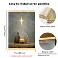 Celebrate the birth of Jesus with Christmas Nativity canvas wall art featuring the Holy Family, a meaningful accent for faith filled holiday decor.