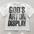 White God’s Art On Display graphic T-shirt front flat lay