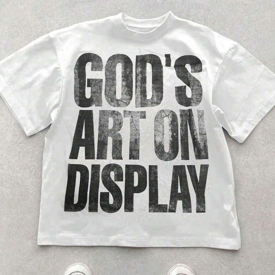 White God’s Art On Display graphic T-shirt front flat lay