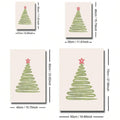 Christmas canvas wall art size chart with centimeter and inch options