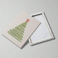 Abstract Christmas tree canvas front and back detail