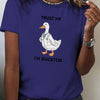 Quirky Duck Doctor Cotton Tee: Fun & Comfy Women's T-Shirt