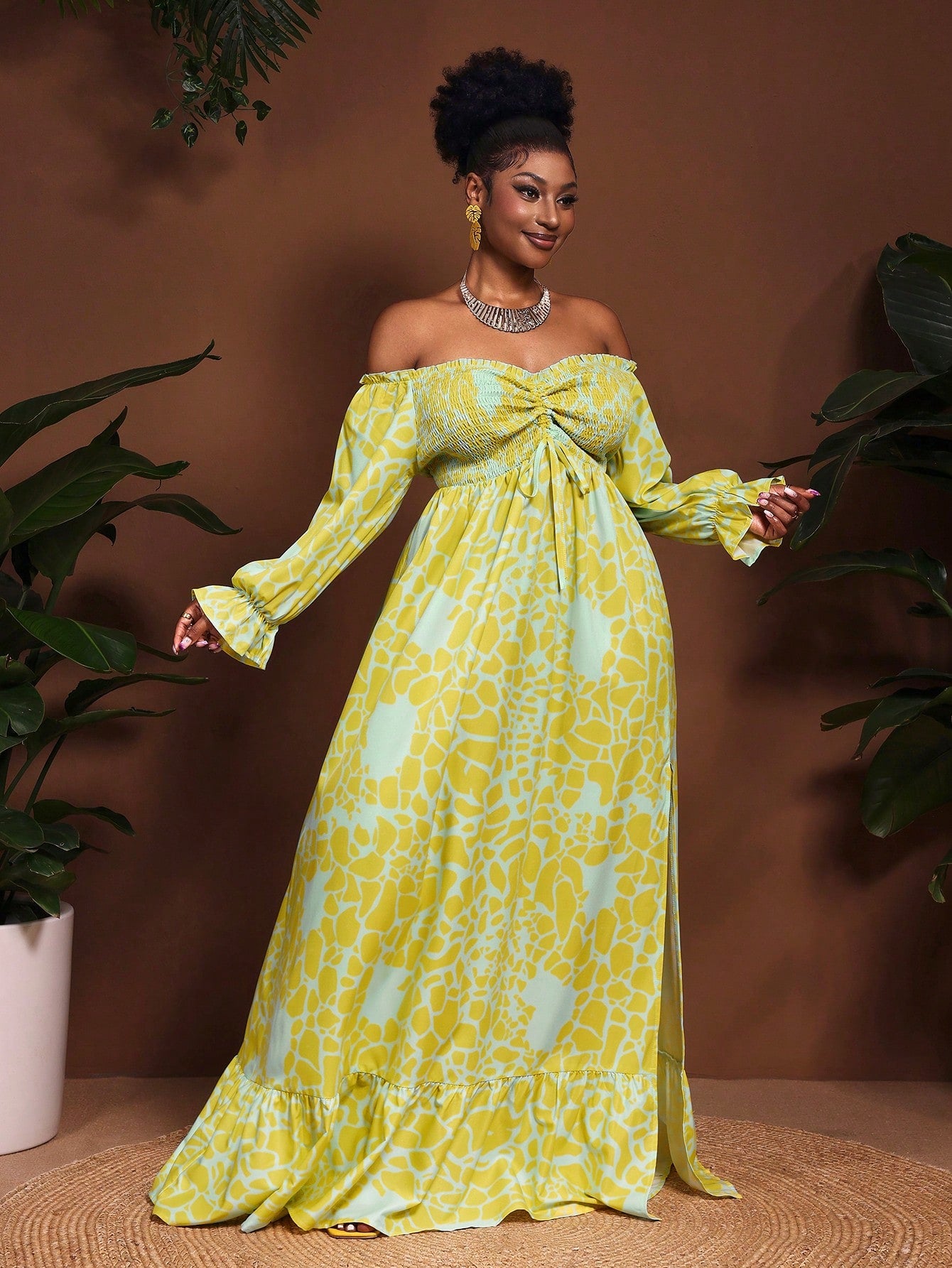 Brighten your wardrobe with the 2025 Yellow Geometric Print Outfit, designed to bring fun and flair to spring, summer, beach days, and boho rave vibes. Its lively geometric pattern and sunny yellow hue make it a standout choice for carefree adventures and festive moments. Lightweight and comfortable, it’s your go-to for turning heads wherever you go. Embrace the playful spirit of the season with this effortlessly cool ensemble.