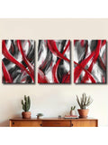 Add a bold splash of color and style with this 3-piece red and black geometric wall art set. These abstract canvases bring vibrant energy and modern flair to any home, office, or living space. Perfect for those who love striking designs that spark conversation and brighten up your walls with a playful edge.