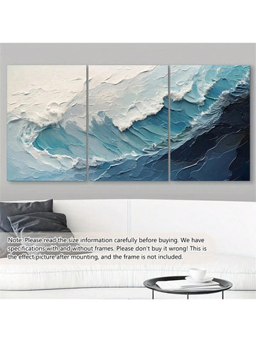 Dive into a splash of style with this 3-piece unframed canvas set! Featuring swirling blue waves in an abstract design, it brings a breezy coastal vibe to any room. Perfect for adding a pop of color and modern charm to your home or office walls. Let these waves inspire creativity and calm in your space!
