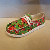 Stylish Women's Christmas Print Canvas Shoes: Casual, Lightweight, and Fashionable Sneakers