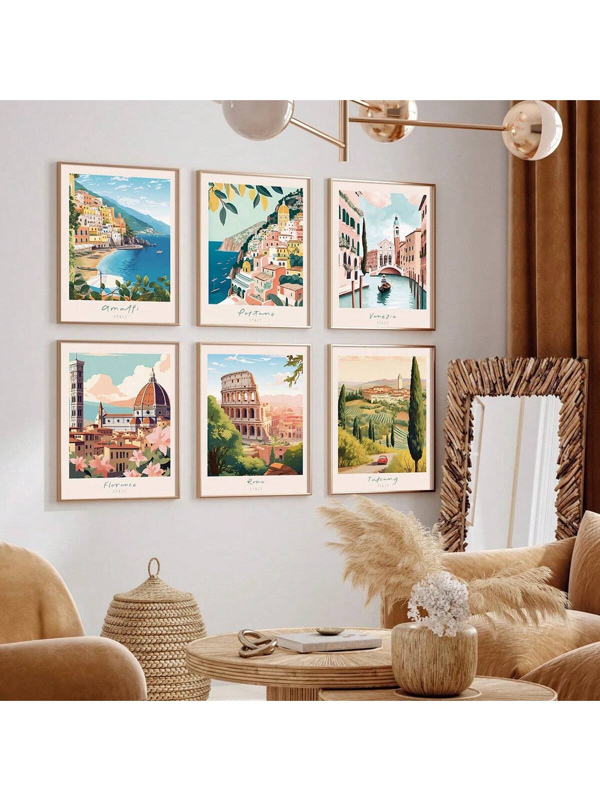 Bring the charm of Italy right into your space with this 6-piece canvas wall art set! Featuring iconic architecture and breathtaking landscapes, these vibrant prints add a splash of wanderlust to any room—whether it’s your cozy living room or lively office. Perfect for travel lovers who want a daily dose of Italian sunshine and style!