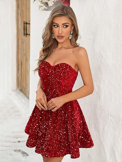 Glamorous Sequin Tube Dress to Shine at Any Event