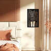Enhance your interior with Contemporary Elegance. This minimalist, modern piece features a female silhouette against abstract stripes, adding a touch of sophistication to any room. Made of metal, this wall art is versatile and durable. Elevate your home decor with this stylish and elegant decoration.
