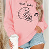 Frog Print Pullover: Cozy and Cute Crew Neck Sweatshirt for Fall/Winter