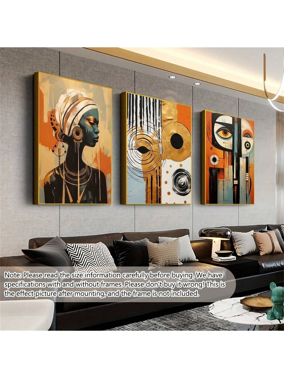 Elevate your home decor with our Abstract Modern African Bohemian Canvas Art Set! This set of 3 unframed posters brings a unique touch to any room and makes for a perfect gift. Embrace the eclectic energy of African bohemian style with these vibrant and playful pieces.