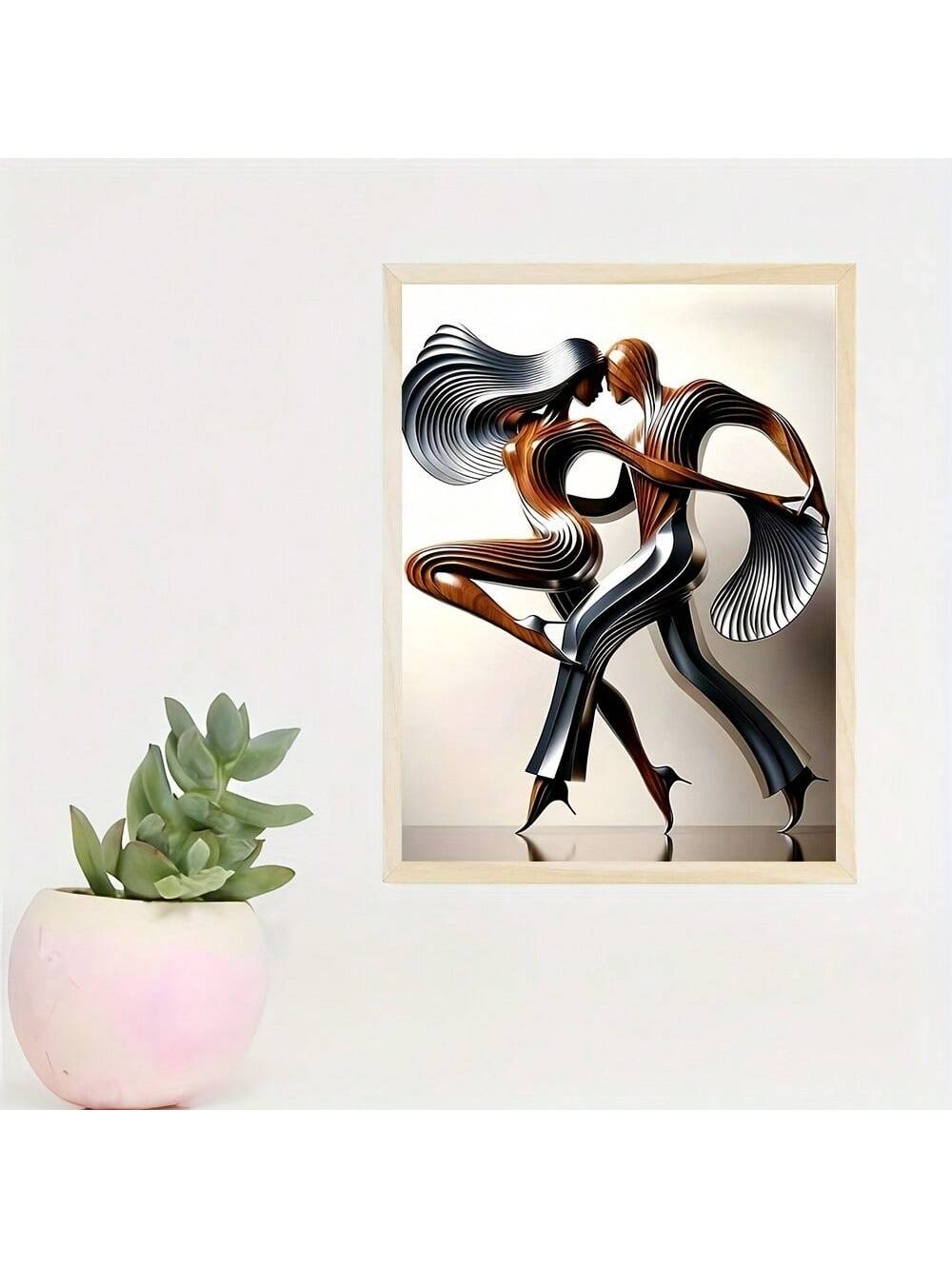 Enhance your modern home with our Abstract Tango Dance Canvas Art featuring stylish high-heeled dancers. With its vibrant abstract design, this poster adds a touch of elegance and sophistication to any room. Show off your love for dance and elevate your home decor with this unique piece.