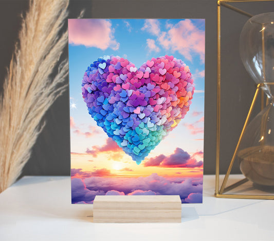 Experience the timeless magic of love with our Heart Balloon, Heart Bundle, and Valentine Acrylic Plaques. Made with high-quality acrylic, these plaques feature a charming heart design and can be customized with your own message. Perfect for weddings, anniversaries, or as a thoughtful gift for your loved ones.