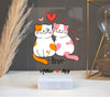 Acrylic-AP003-Personalized Name, Cat Couple, Couple Cat, Love Cat, Valentine Cat