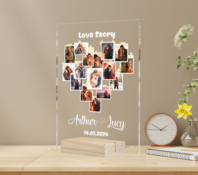 Our Love Story, Custom LED Valentine Plaque, Custome Couple Name