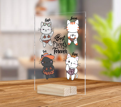 Best Friend Forever, Love Cats, Cats Lover Sign, Friend Gifts