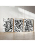 These three Adorable Animal Art Trio canvas wall prints, featuring a tiger, cat, and koala, will add a touch of charm to any dorm, bedroom, or home decor. Made with high-quality canvas, they make for the perfect gift for any animal lover.