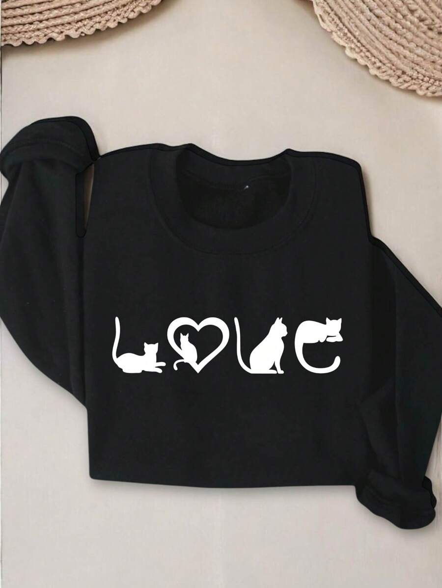 Celebrate your feline affection with the Adorable Cat Love Sweatshirt! This cozy, charming sweatshirt is the perfect way to show your love for cats and make Valentine's Day extra special. Soft and snug, it’s ideal for cat lovers who want to wear their heart—and whiskers—on their sleeve. Whether gifting or keeping, this sweatshirt adds a playful touch to any outfit and spreads purrs of joy wherever you go.